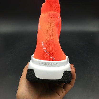 BCG Sock Sneakers Logo Print Red / White