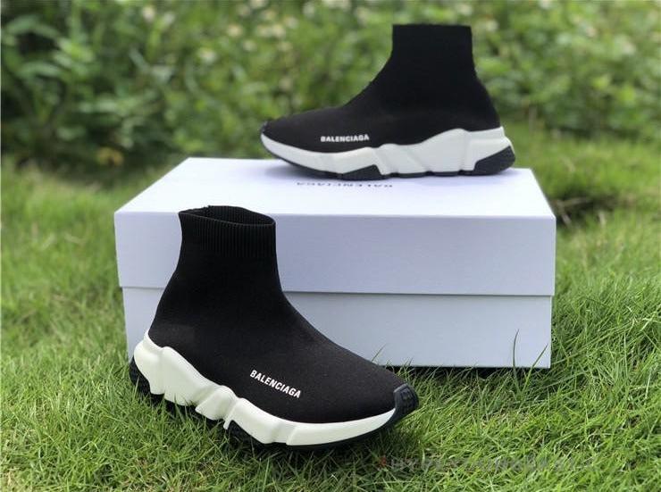 BCG Sock Sneakers Black White 2018