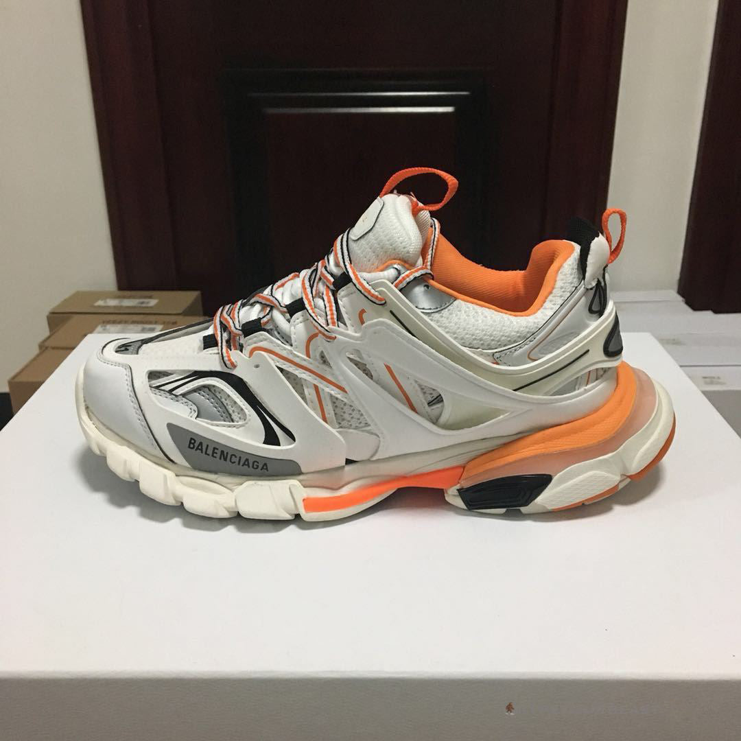 BCG Track Sneakers White / Orange