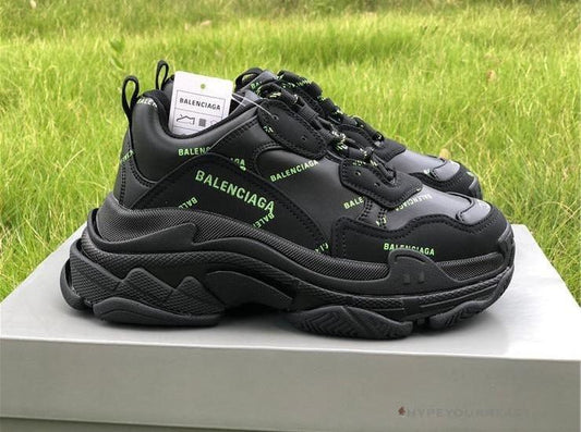 BCG Triple S Allover Logo - Black Fluo Yellow