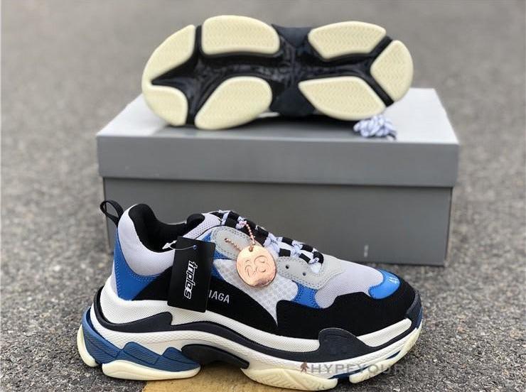 BCG Triple S Sneakers Black / Blue / White