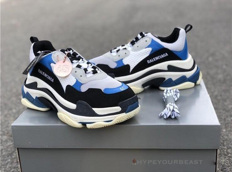 BCG Triple S Sneakers Black / Blue / White