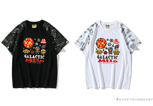 BAPE Baby Milo Galaxy Astronaut Luminous Tee Shirt 'BLACK'