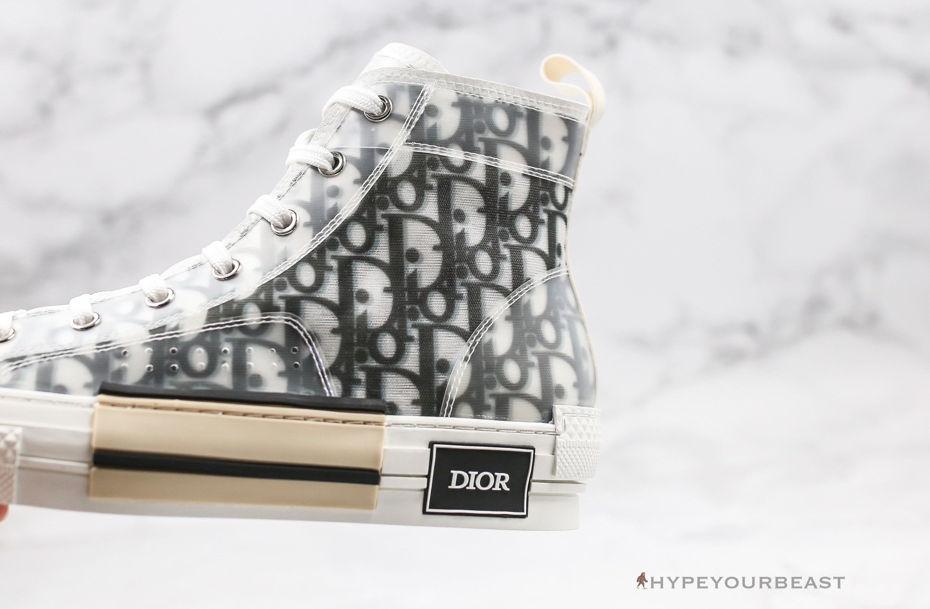 Dior B23 High Transparent Oblique Black