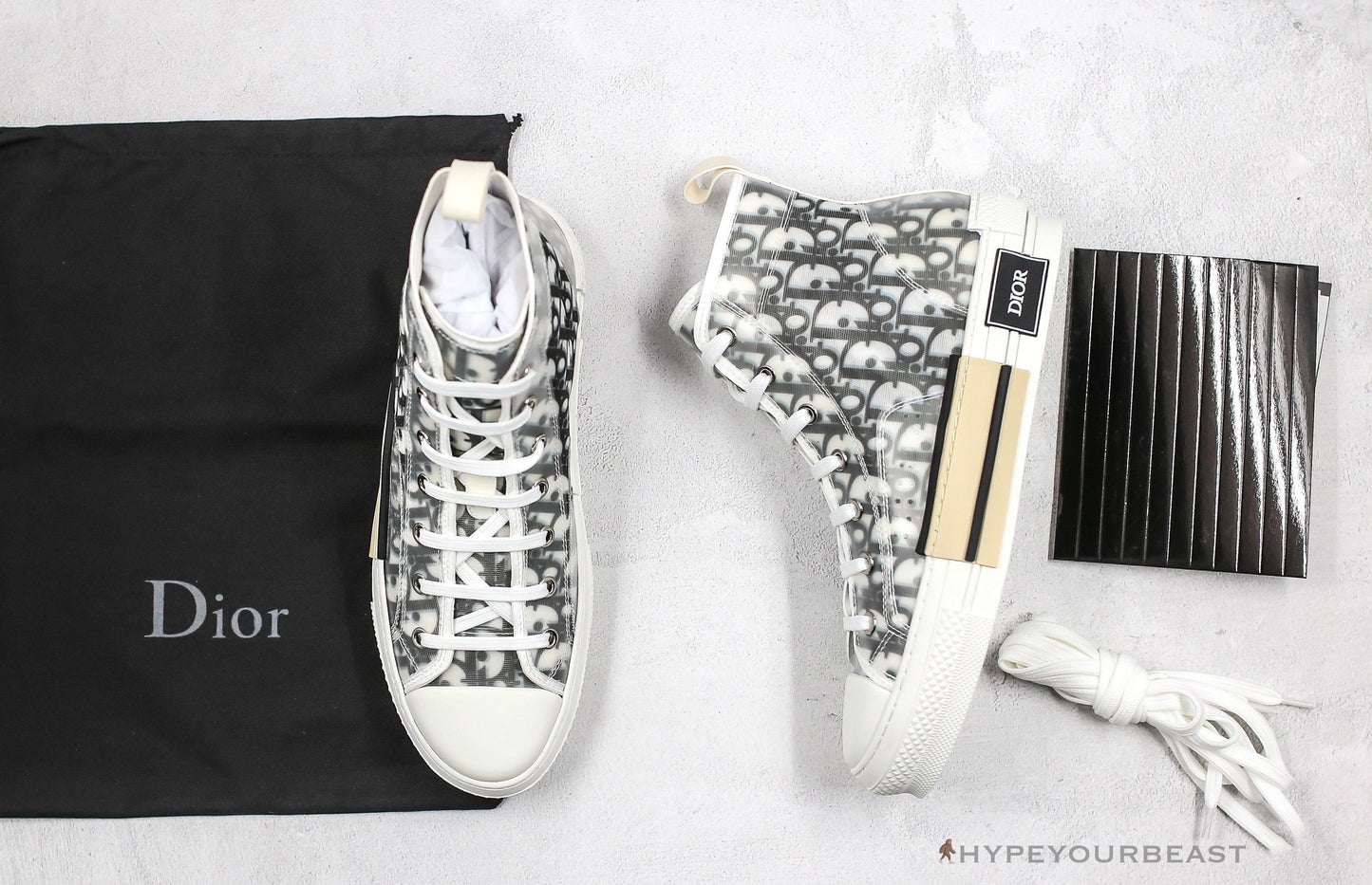 Dior B23 High Transparent Oblique Black
