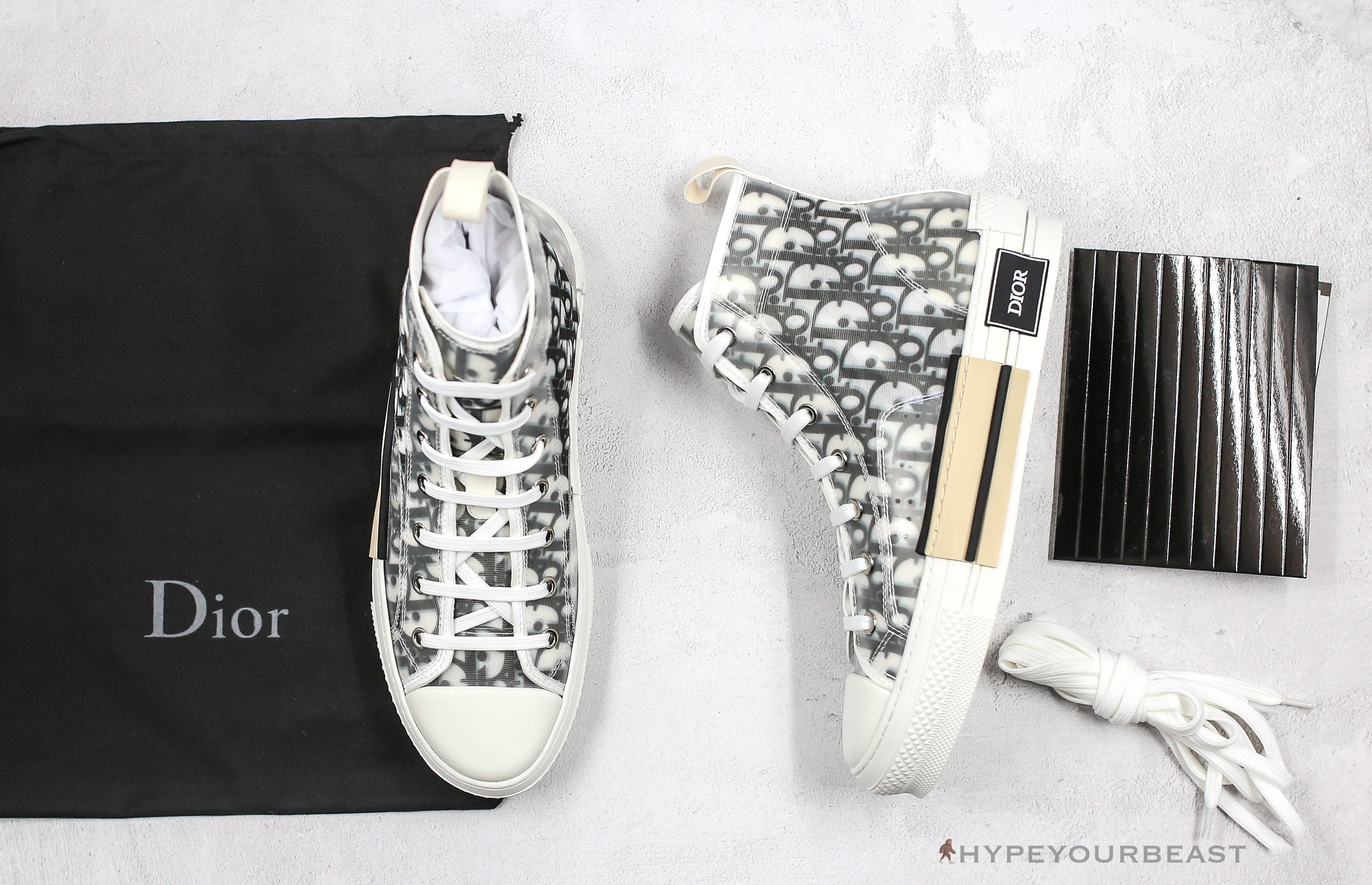 Dior B23 High Transparent Oblique Black