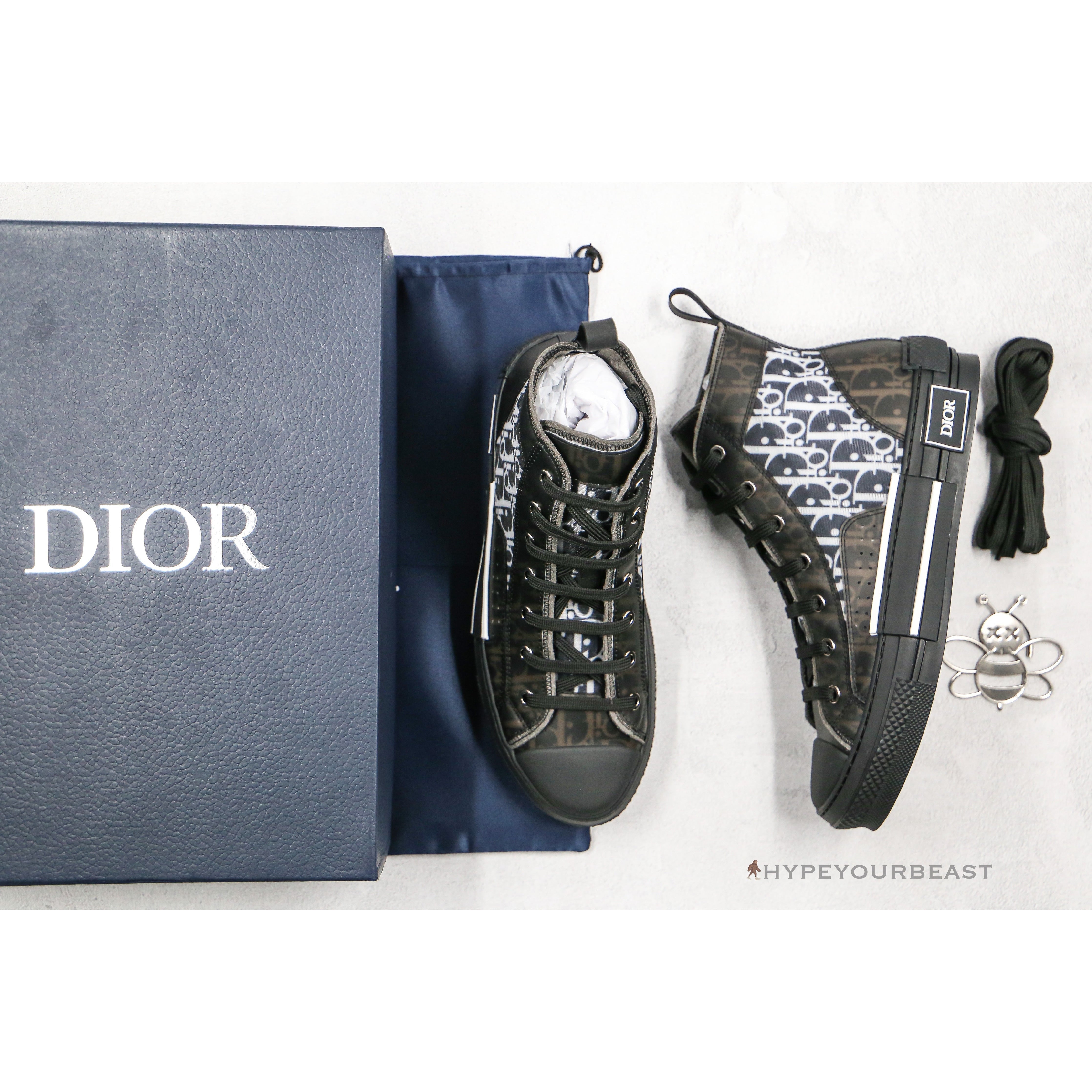Dior B23 High Top Canvas Oblique Black