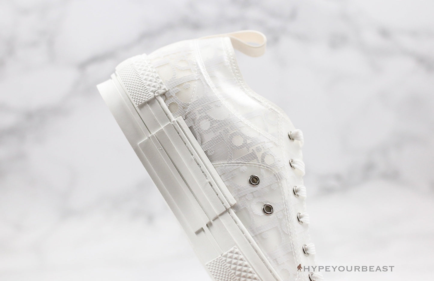 Dior B23 Low Transparent Oblique White