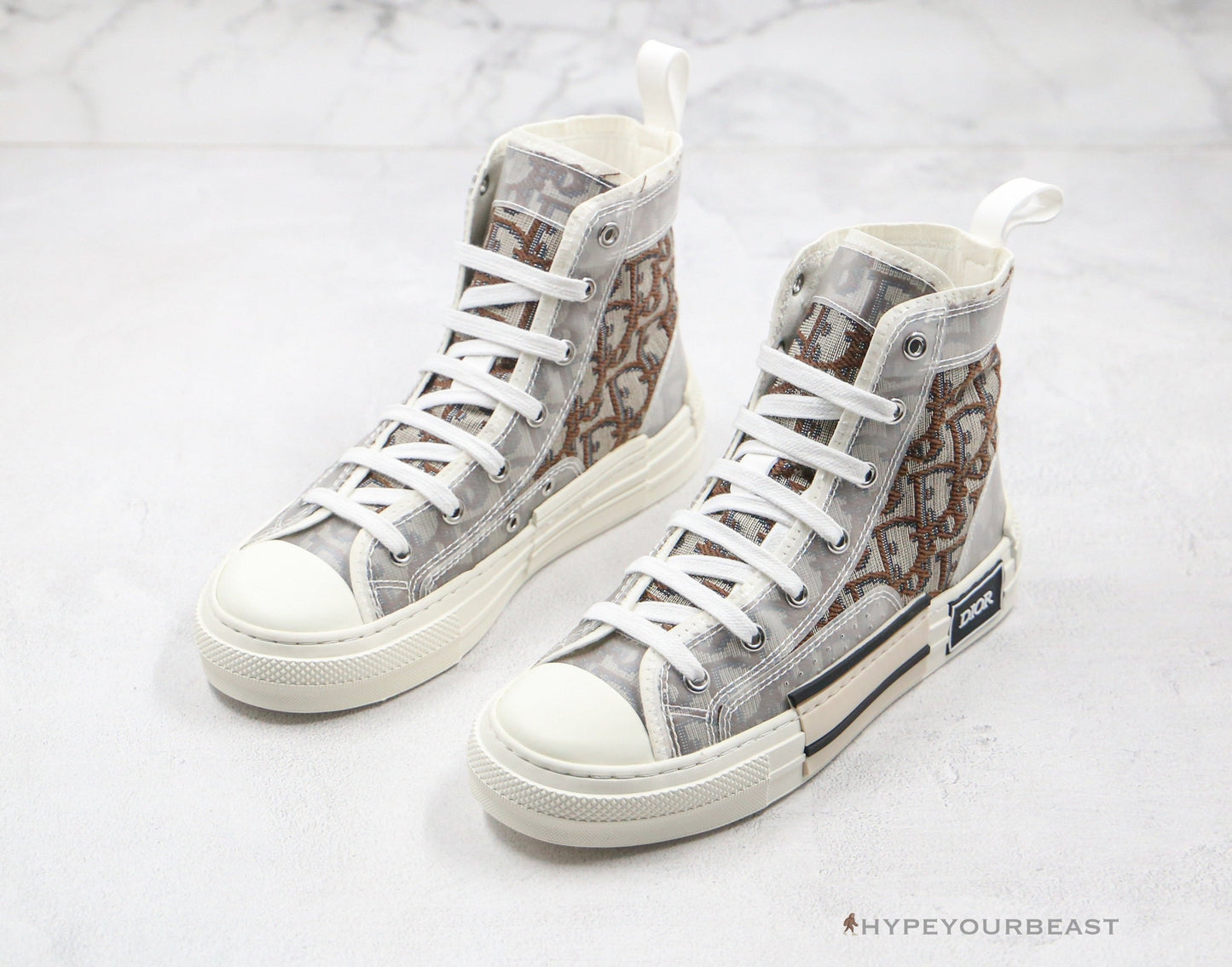 Dior High Top White Brown