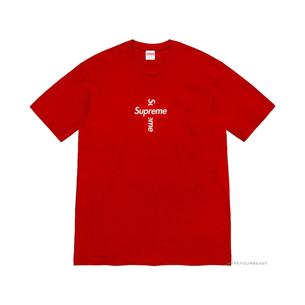 Supreme Cross Box Logo Tee Shirt Red