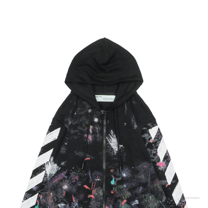 Off White Galaxy Hoodie Black