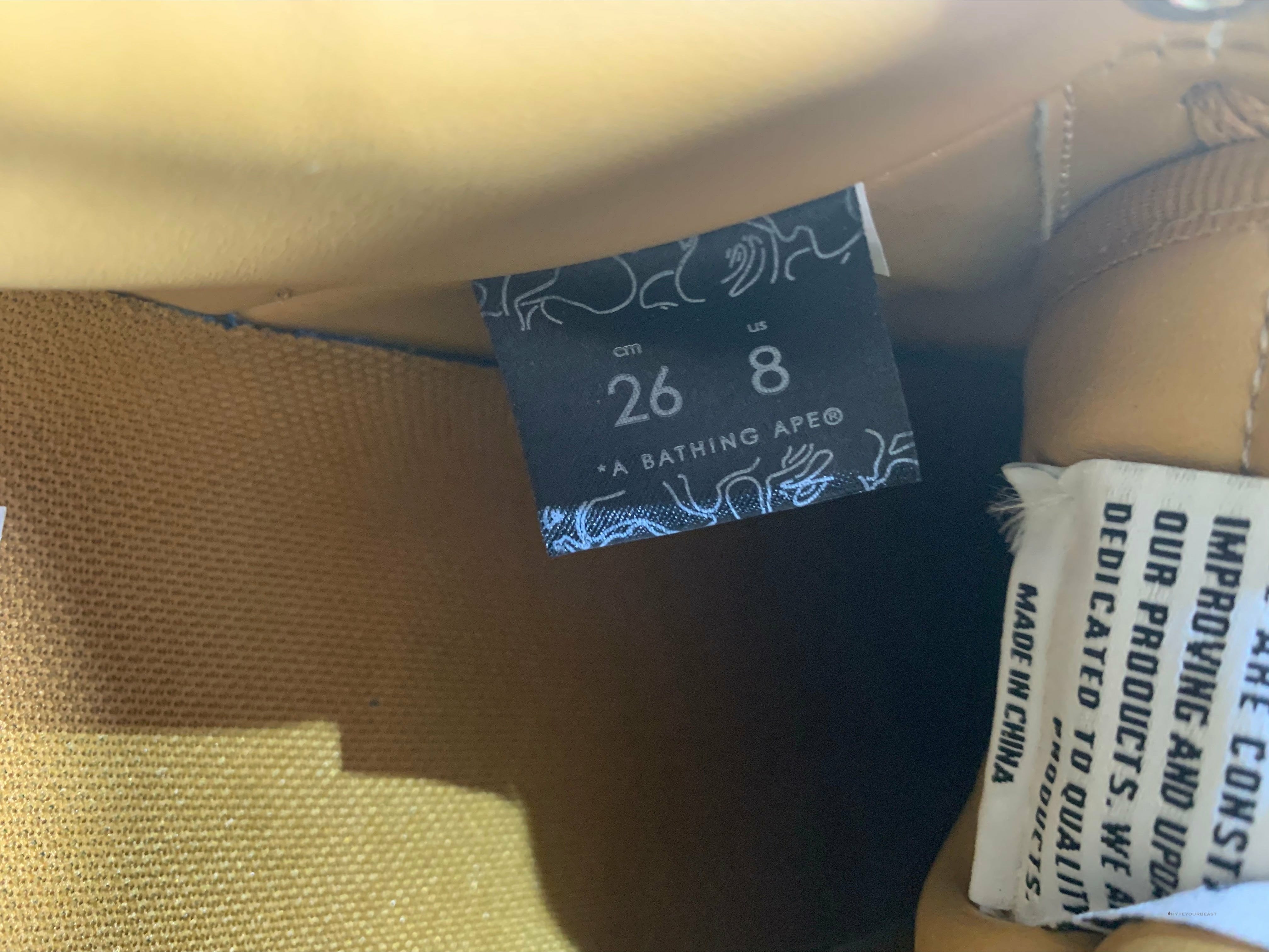 A Bathing Ape Bape Sta Beige Suede