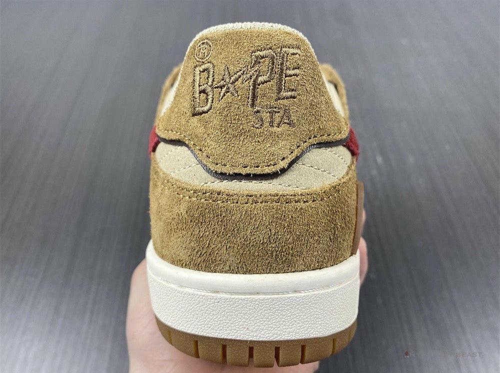Bape Sta Low Top Sneakers 'Brown Red'