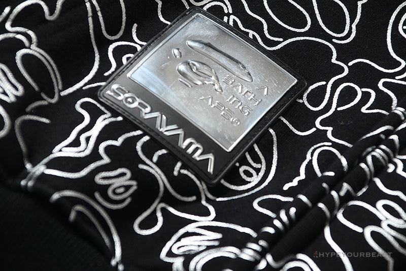 Bape Sta Shark Full Zip Up Hoodie Black