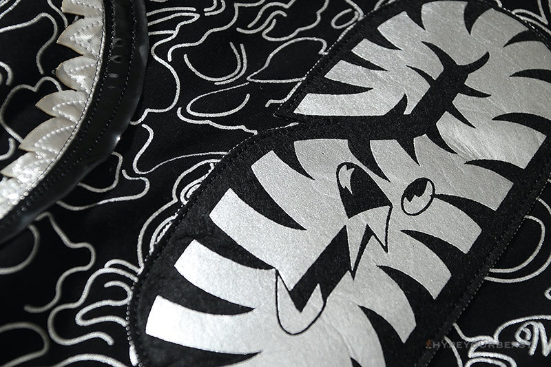 Bape Sta Shark Full Zip Up Hoodie Black