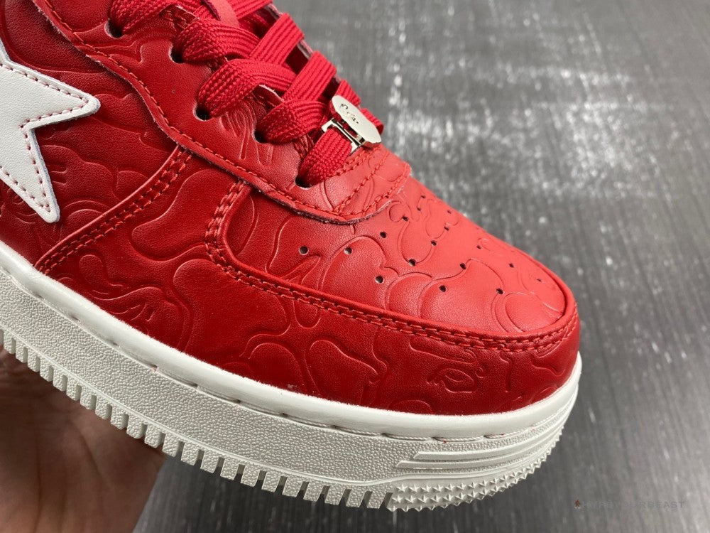 Bape Sta Low Top Sneakers #3 M1 Red