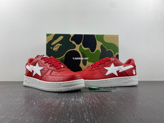 Bape Sta Low Top Sneakers #3 M1 Red