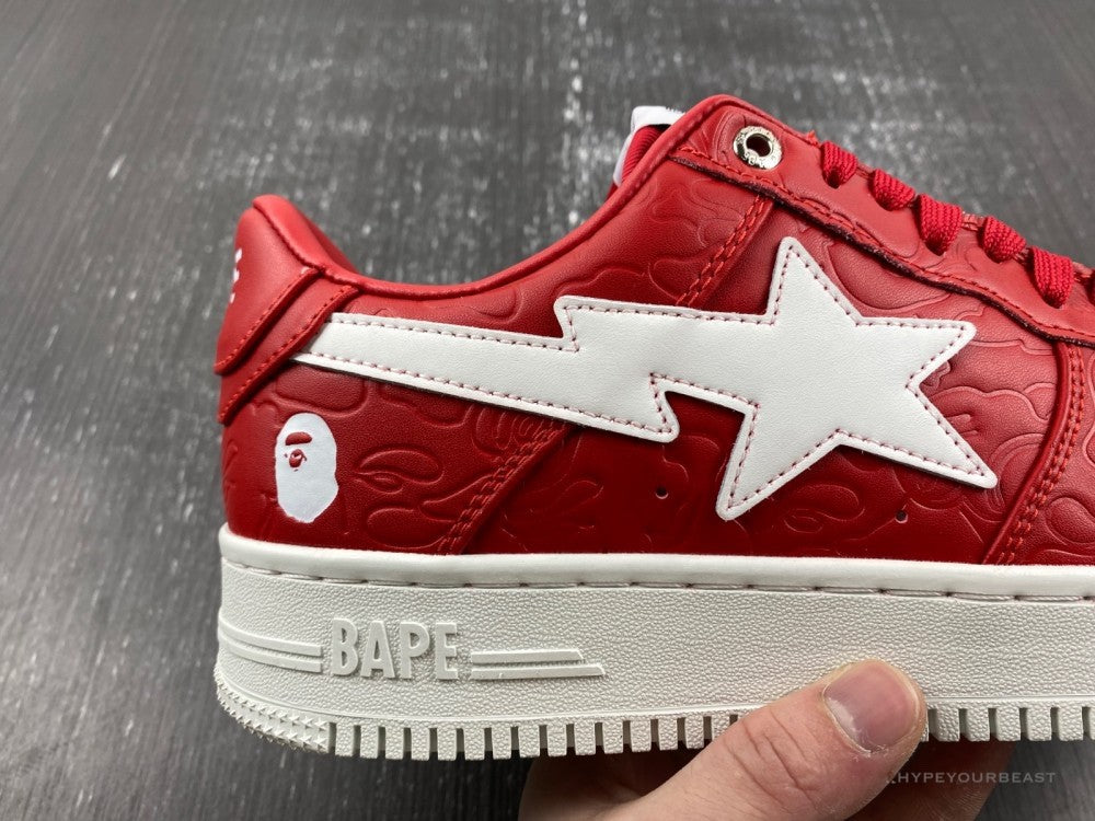 Bape Sta Low Top Sneakers #3 M1 Red