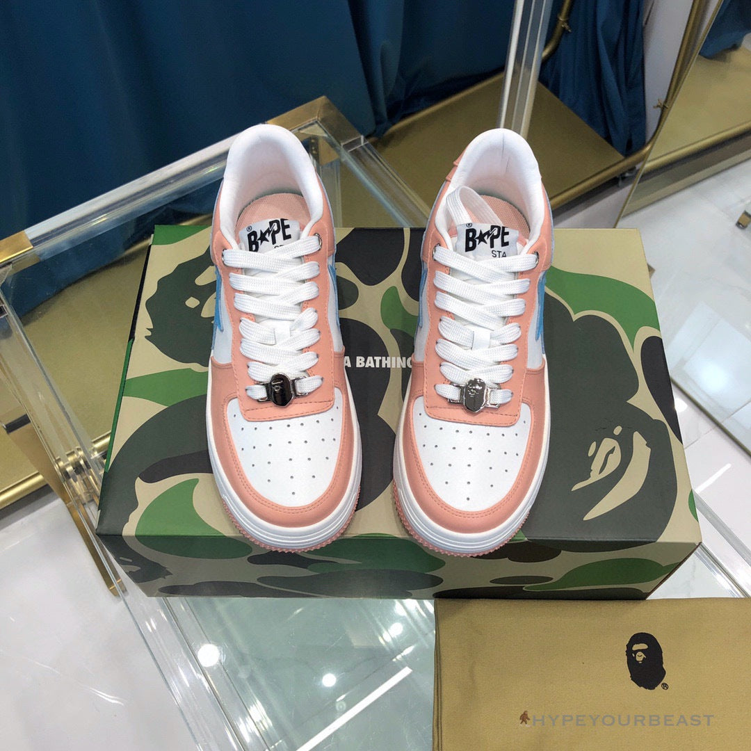 Bape Sta Low Top Sneakers Pastel Pink Blue