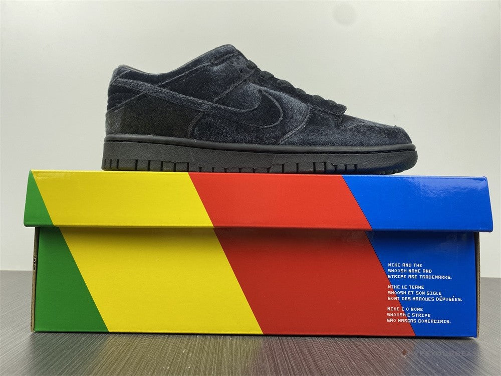 Nike Dunk Low 'Dover Street Market Triple Black Velvet'