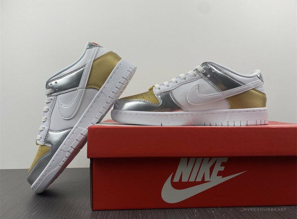 Nike Dunk Low Silver Gold Metallic