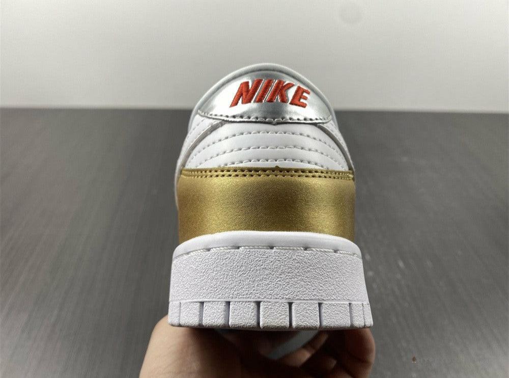 Nike Dunk Low Silver Gold Metallic