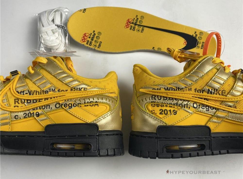 Nike AIr Rubber Dunk Off White 'University Gold'