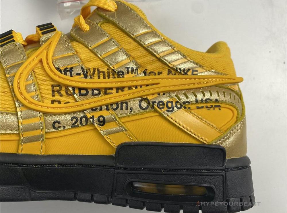 Nike AIr Rubber Dunk Off White 'University Gold'