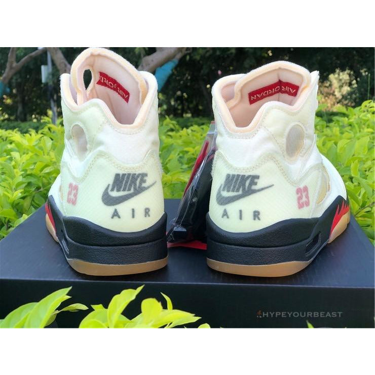 Off White X Air Jordan 5 Sail