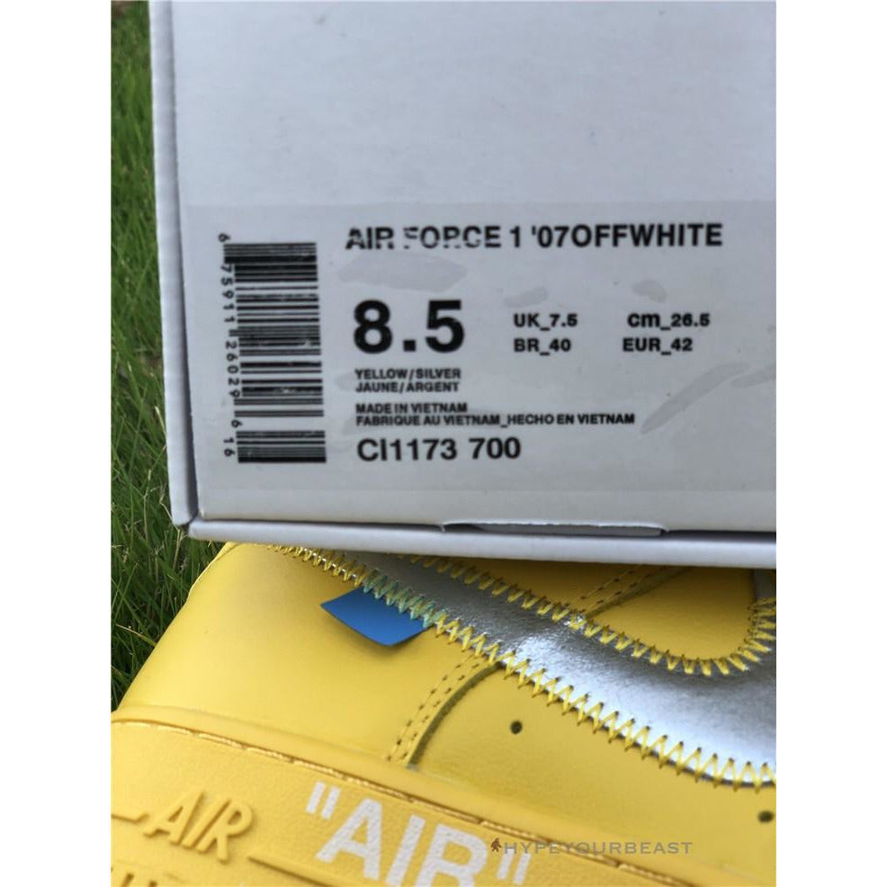 Off White X Nike Air Force 1 Low "Yellow"