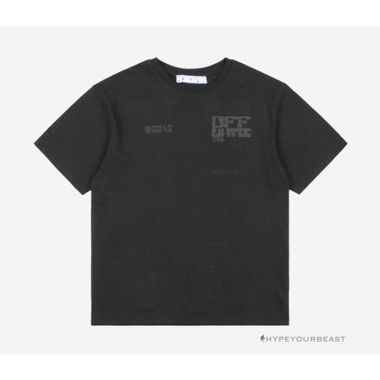 Off White Tee Shirt Black Grey