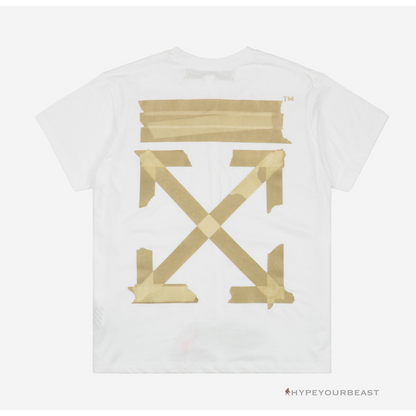 Off White Tee Shirt White Gold
