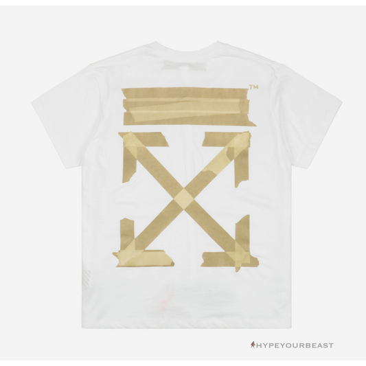 Off White Tee Shirt White Gold