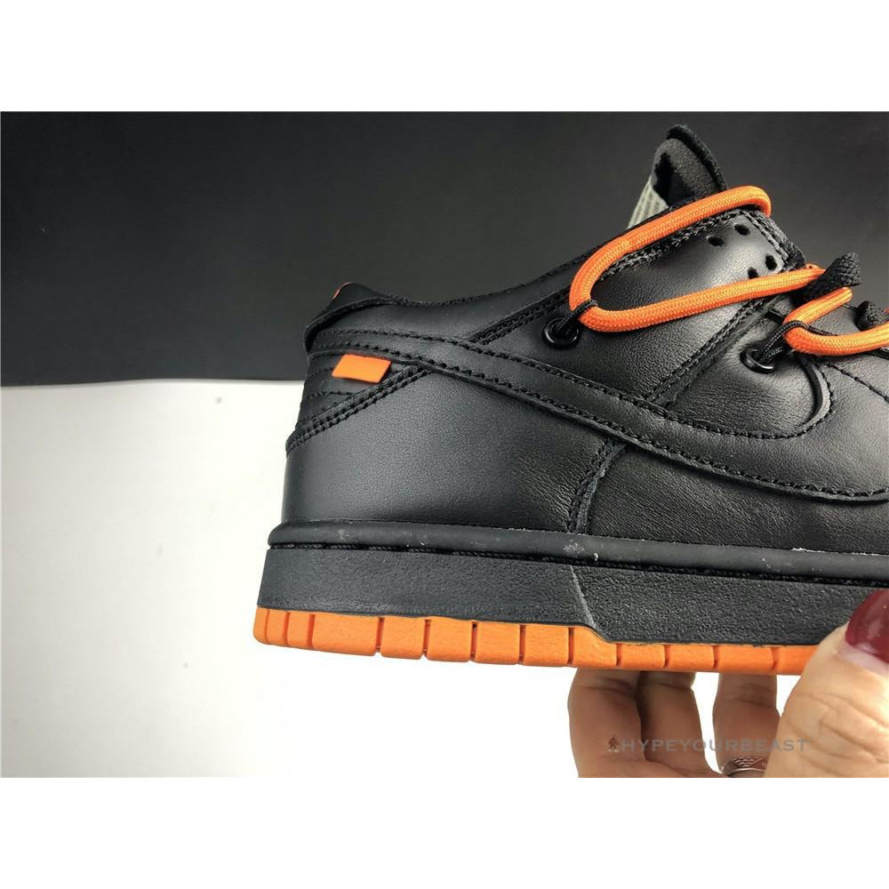 Off White X Nike Dunk Low Black Orange