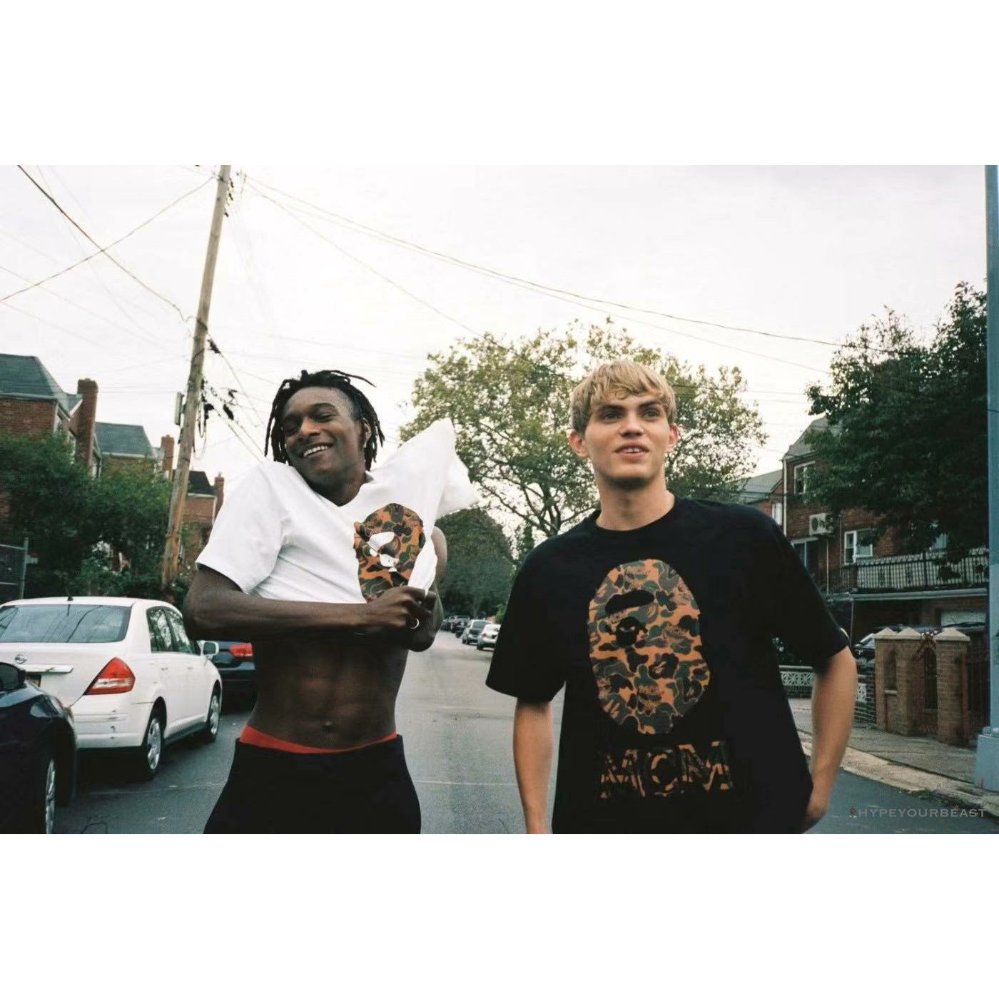 BAPE x MCM Camouflage Ape Head Tee Shirt 'WHITE'