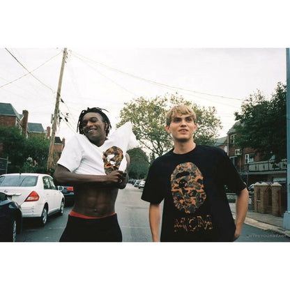 BAPE x MCM Camouflage Ape Head Tee Shirt 'WHITE'