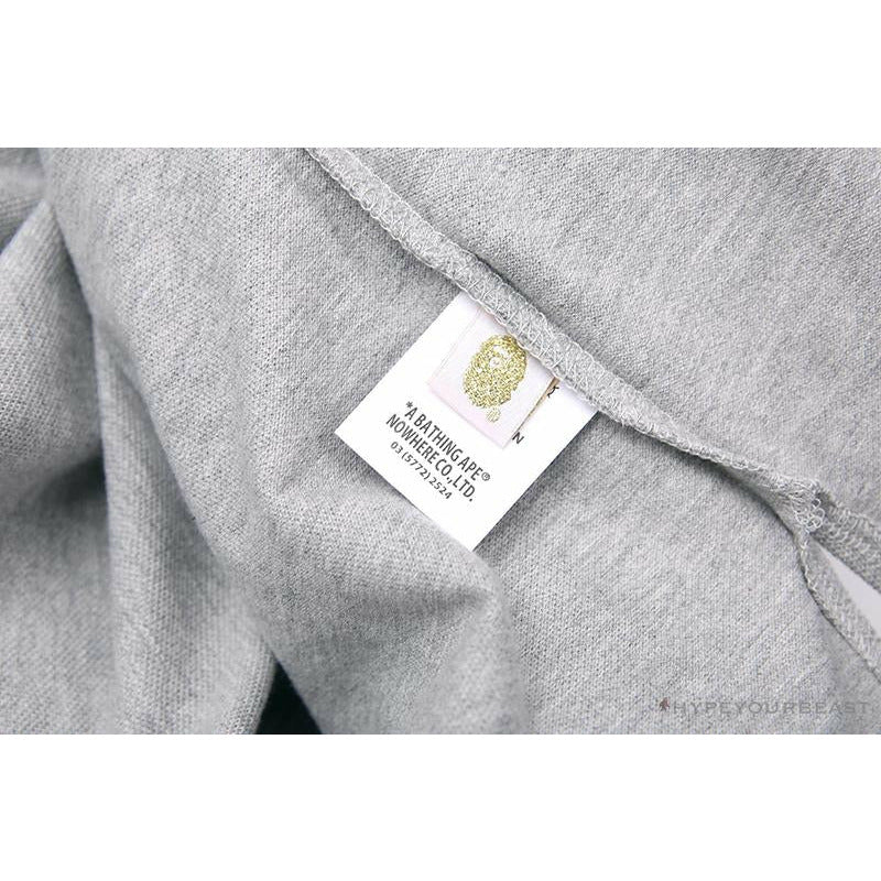 BAPE Classic Ape Head Print Versatile Polo Shirt 'GREY'