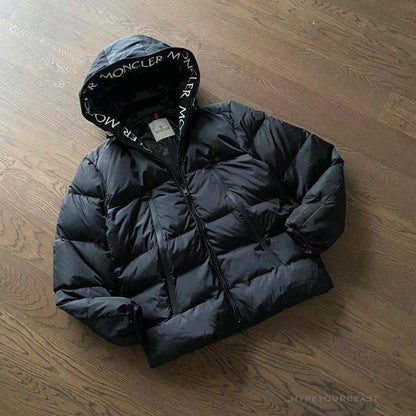 Moncler Puffer Jacket Black Hooded