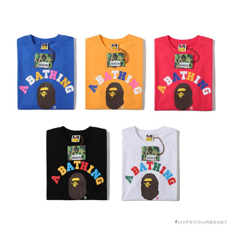 BAPE Little Ape Head Colorful Classic Tee Shirt 'YELLOW'