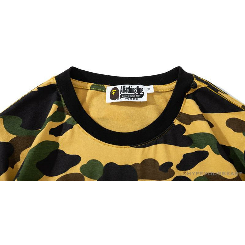 BAPE KIDS Color Ape Head Camouflage Tee Shirt 'YELLOW'