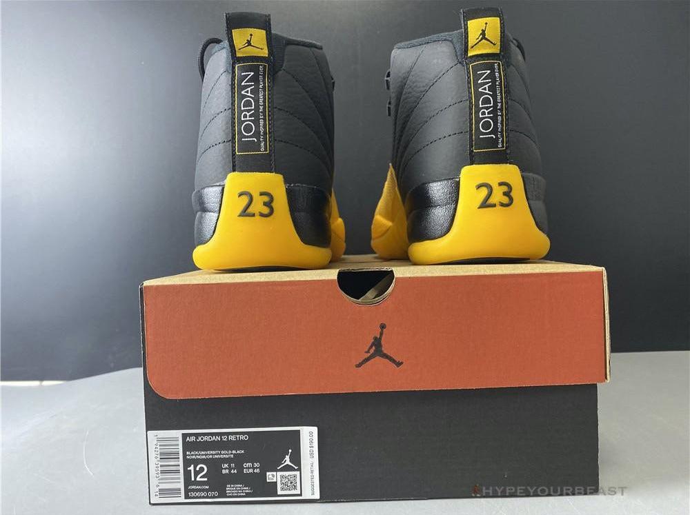 Air Jordan 12 Retro Black 'University Gold'