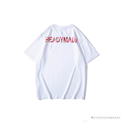 BAPE Readymade Small Bee Camouflage Letter Tee Shirt 'PINK'