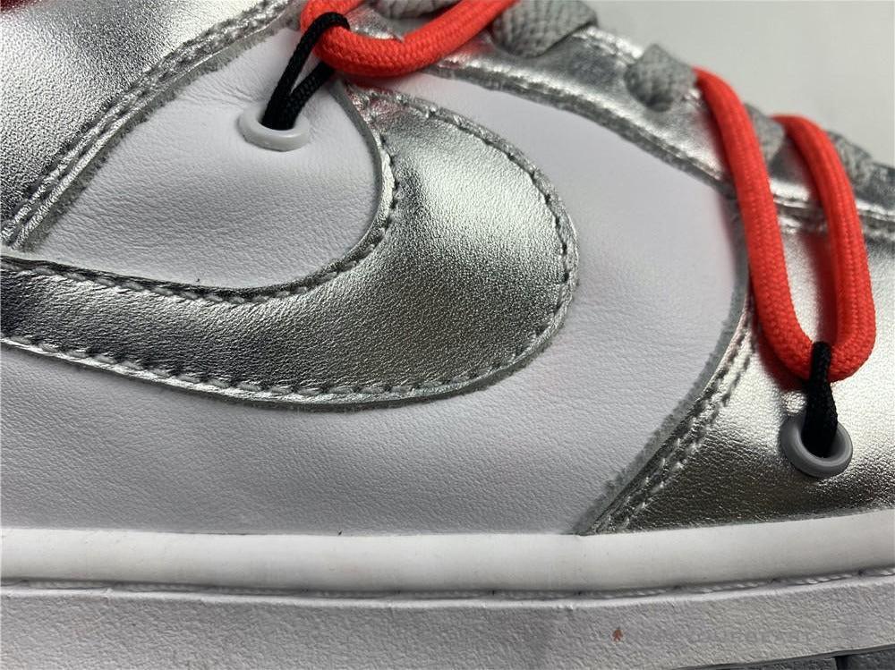 Nike Off-White X Dunk Low 'Metallic Silver’