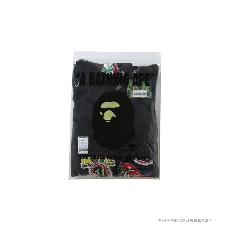 BAPE Badge LOGO Sticker Style Stitching Hoodie