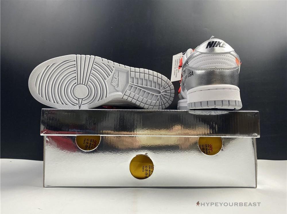 Nike Off-White X Dunk Low 'Metallic Silver’