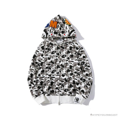 BAPE Chinese Style Ink Camouflage 10th Anniversary Limited Hoodie 'WHITE'
