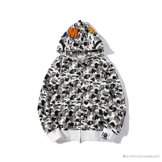 BAPE Chinese Style Ink Camouflage 10th Anniversary Limited Hoodie 'WHITE'