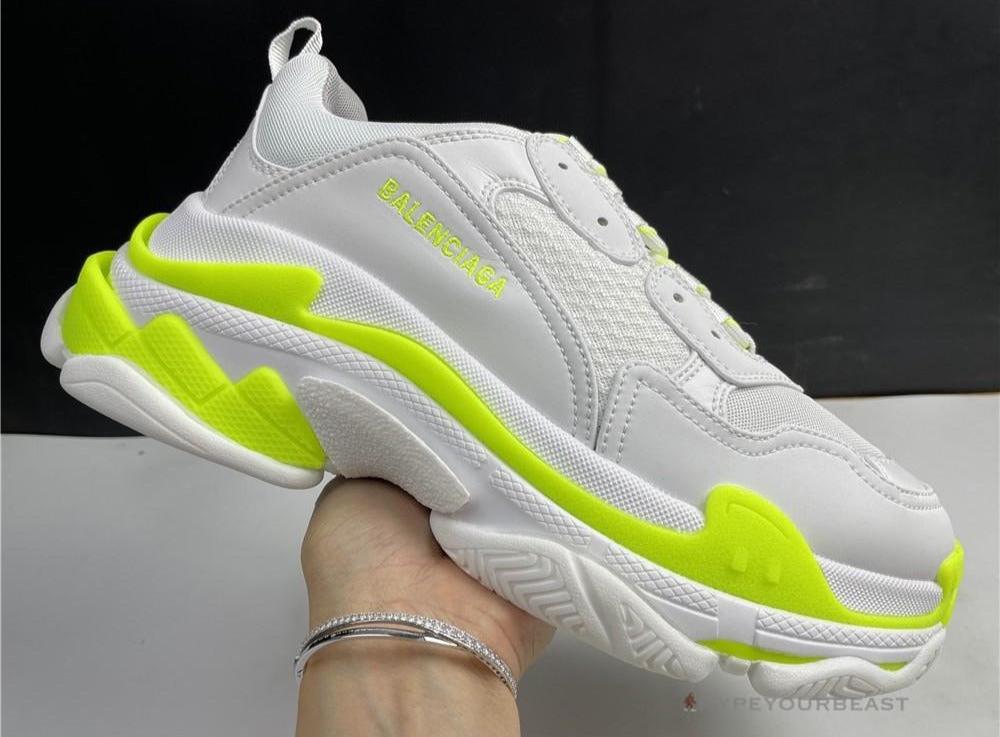BCG Triple S White Neon Yellow