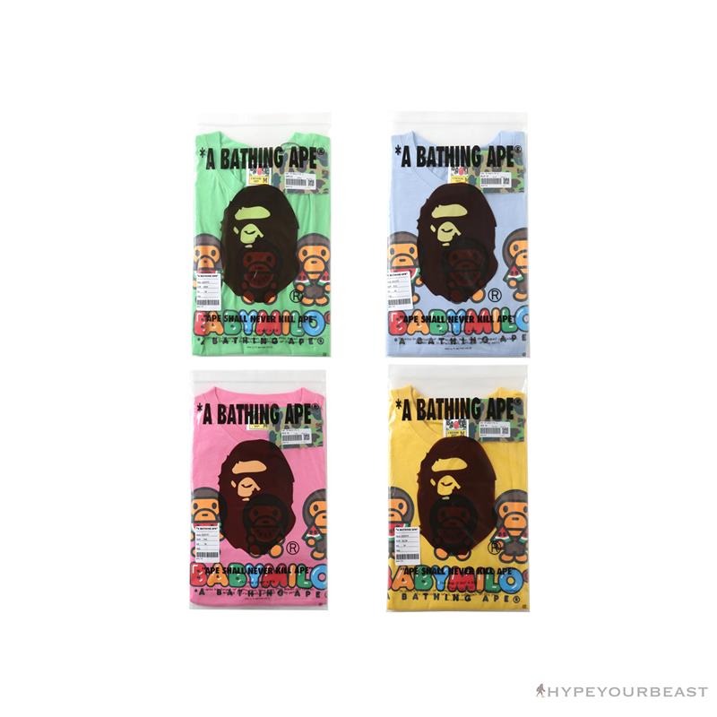 BAPE Baby Milo Watermelon Little Monkey Tee Shirt 'YELLOW'