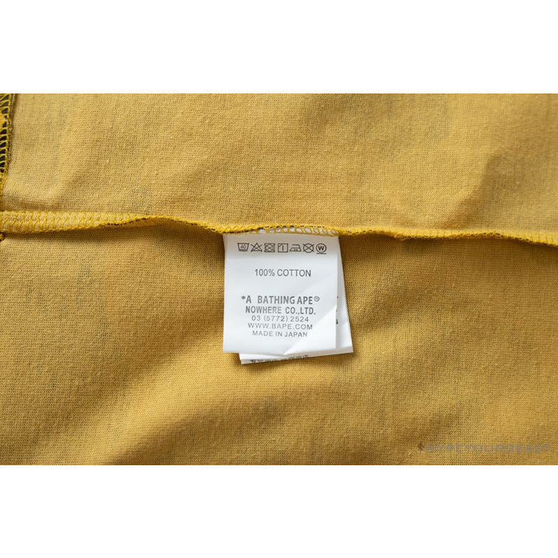 BAPE KIDS Elbow Hug Gorilla Camouflage Tee Shirt 'YELLOW'